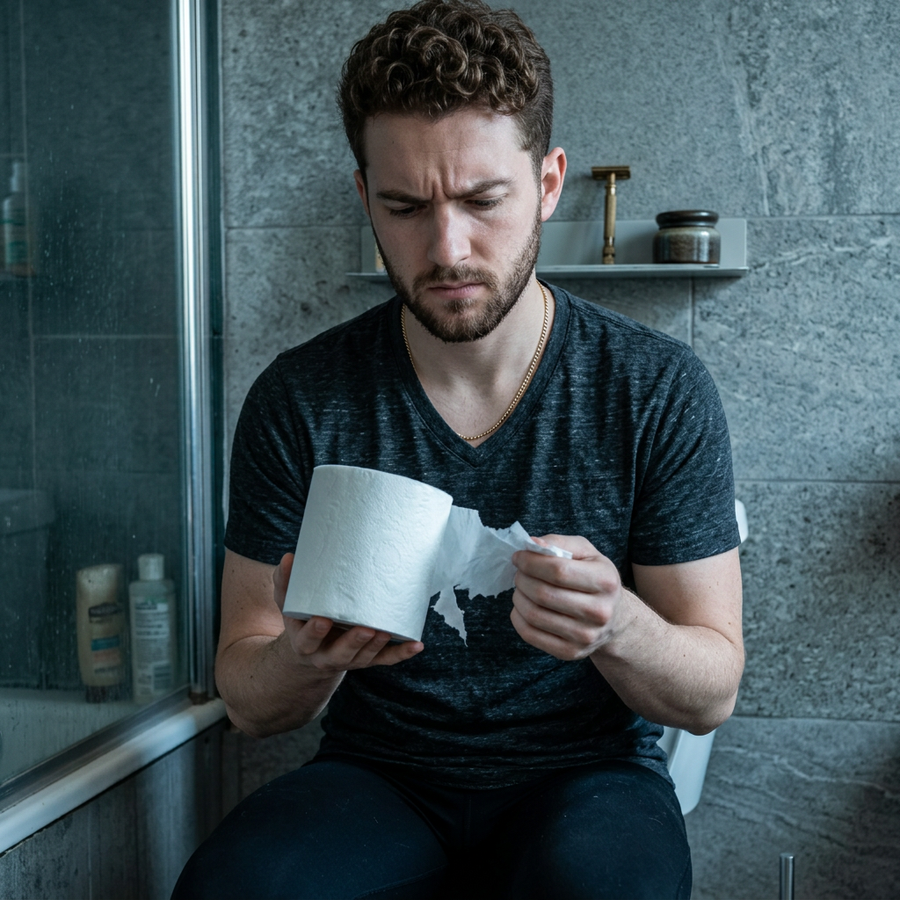 Calm bathroom scene